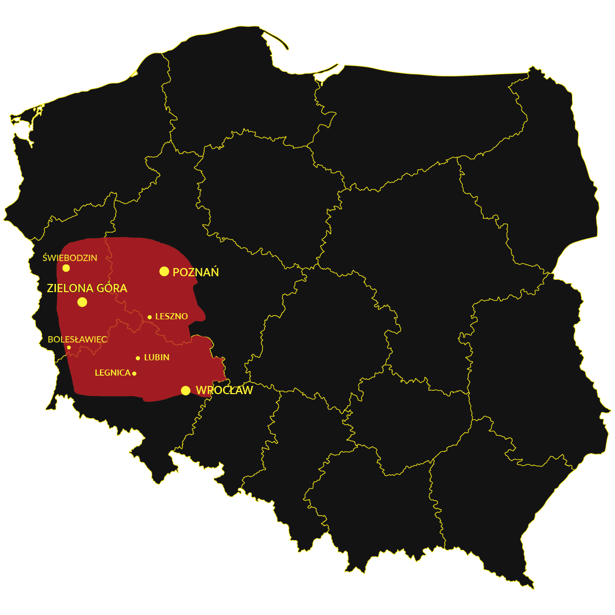 Mapa zasięgu